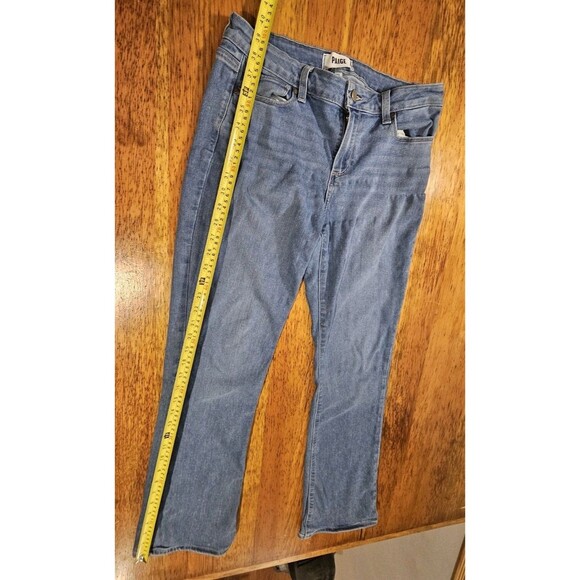 PAIGE Jeans Womens Manhattan Bootcut Sz 29 Medium Wash Denim Stretch EUC - Picture 6 of 11